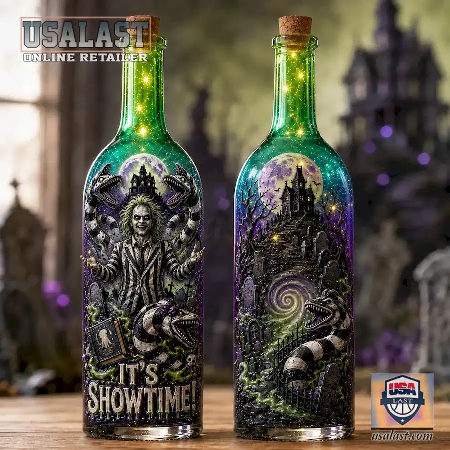 Beetlejuice It’s Showtime Halloween Bottle Lamp