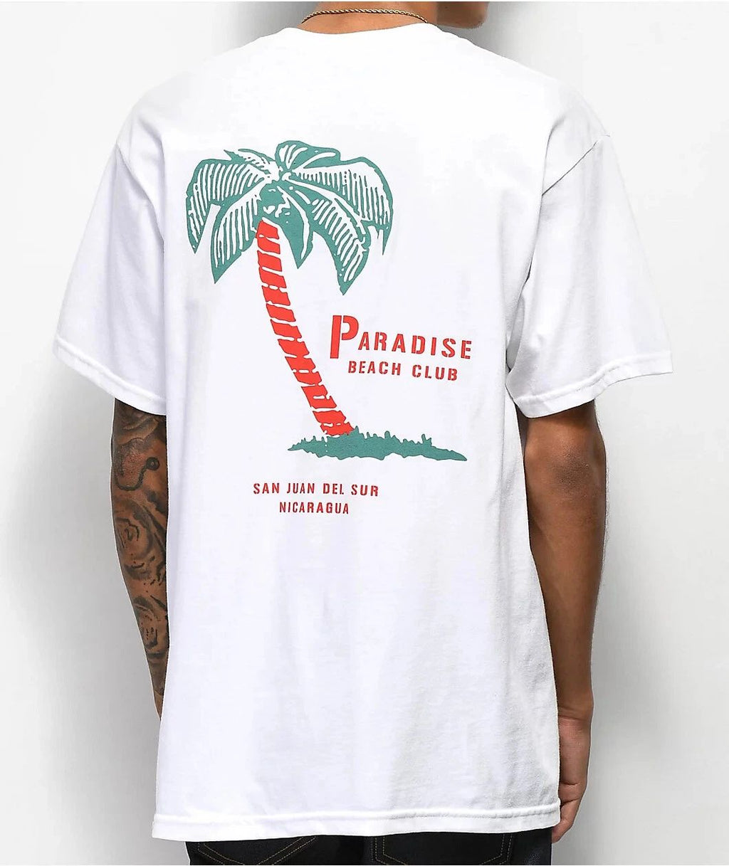 Empyre Mens Paradise Beach Club White Tee Shirt New S, M, L, XL, 2XL
