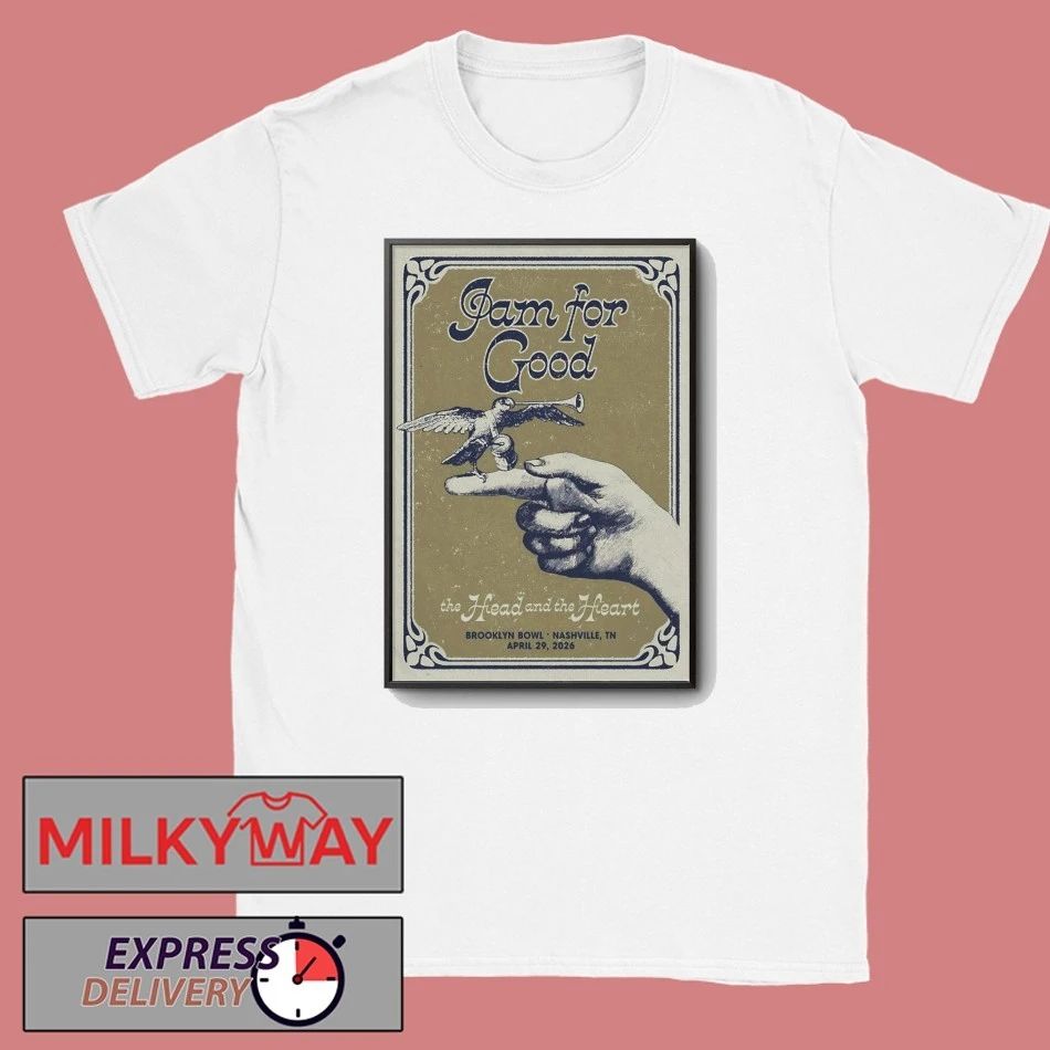 The Head And The Heart Apr 29 2026 Brooklyn Bowl, Nashville TN Poster shirt