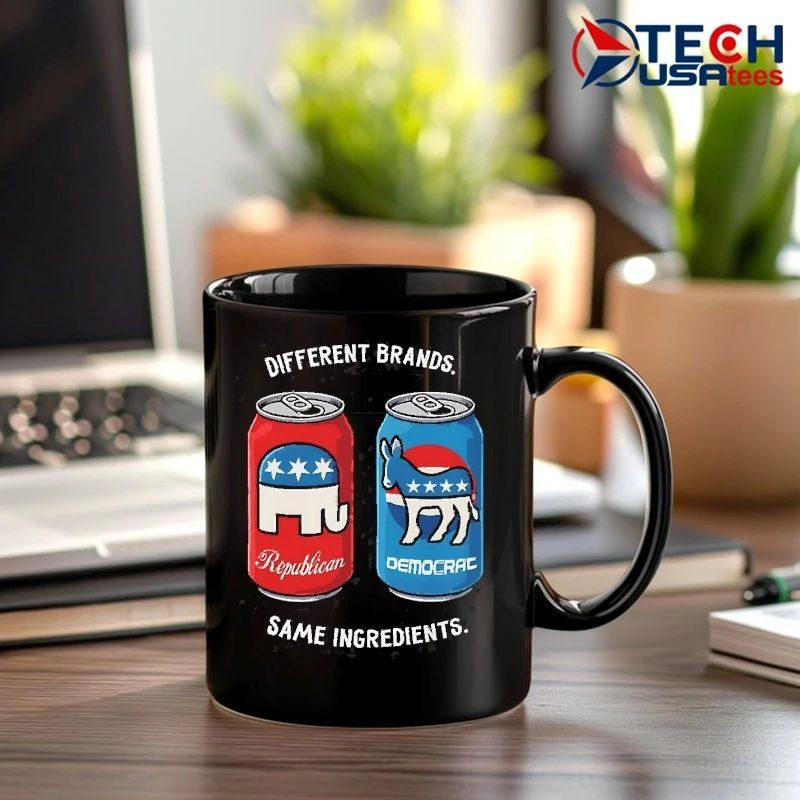 Different brands same ingredients Republican and Democracy can shirt