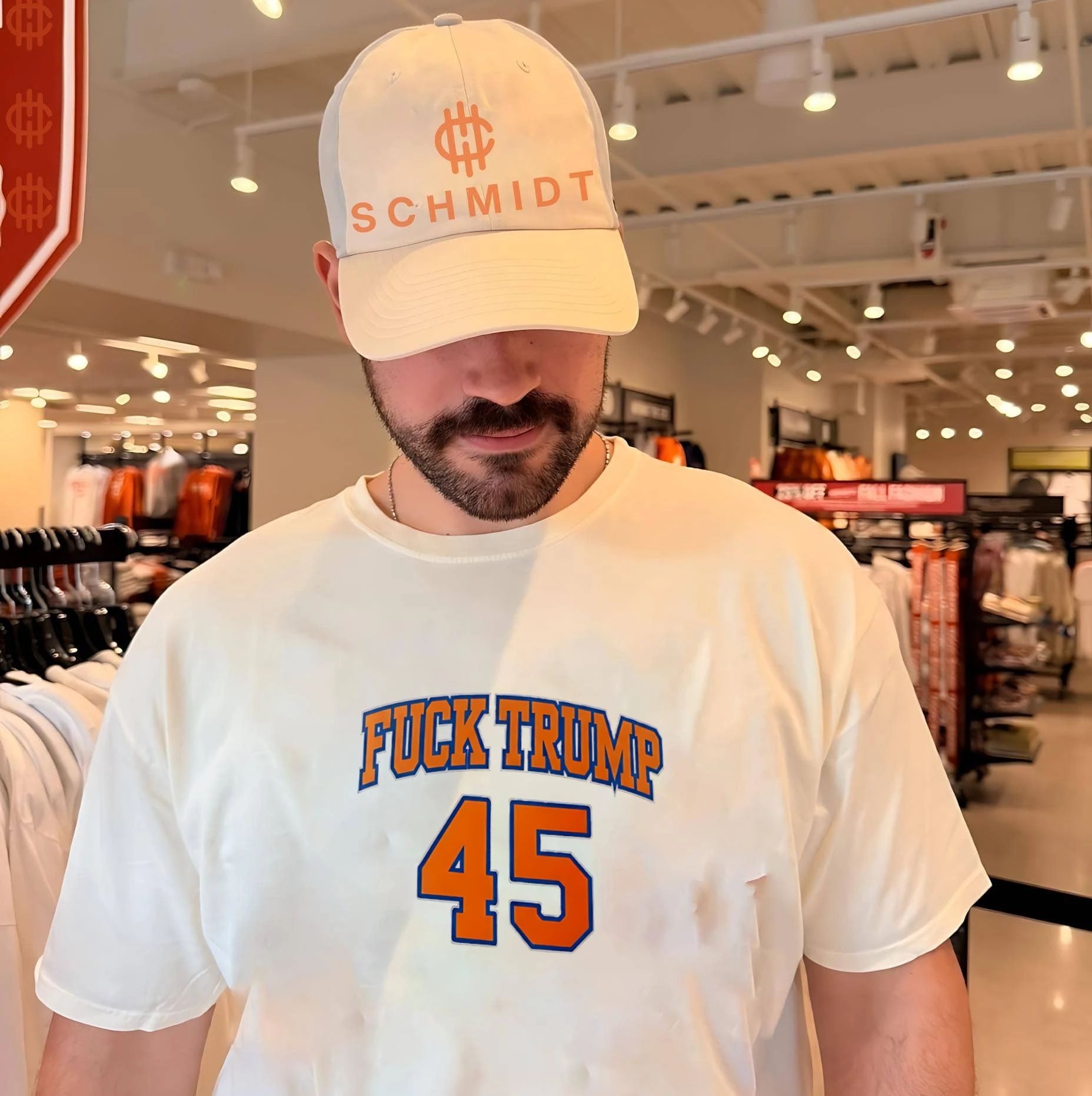 NY Knicks fuck Trump number 45 player shirt