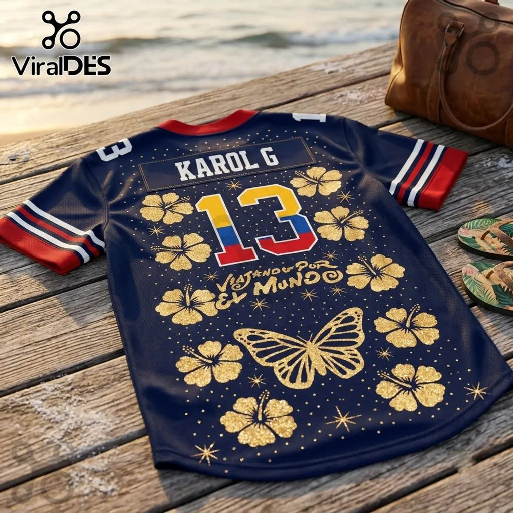 Karol G Tropitour Houston Texans Navy Blue Jersey