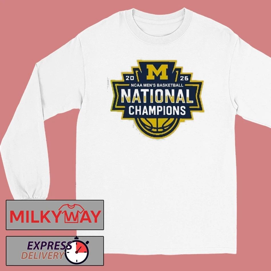 Michigan Wolverines Men’s Basketball 2026 NCAA National Champions Logo T-Shirt