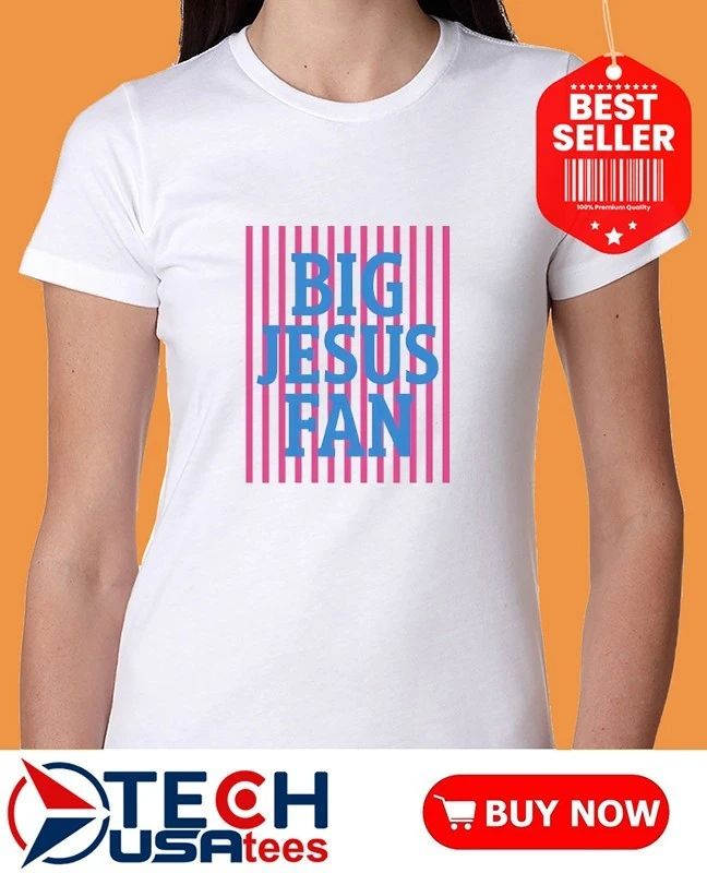 Big Jesus Fan Preppy Christian striped shirt