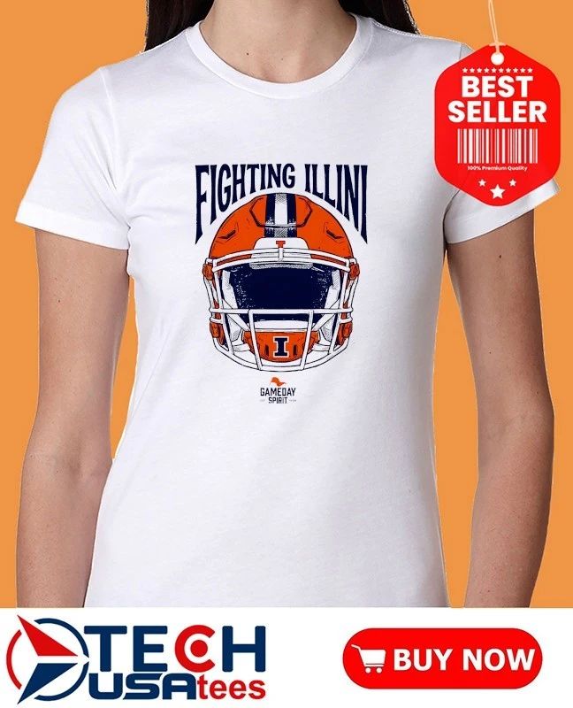 Illinois Fighting Illini Football Gameday Spirit helmet shirt