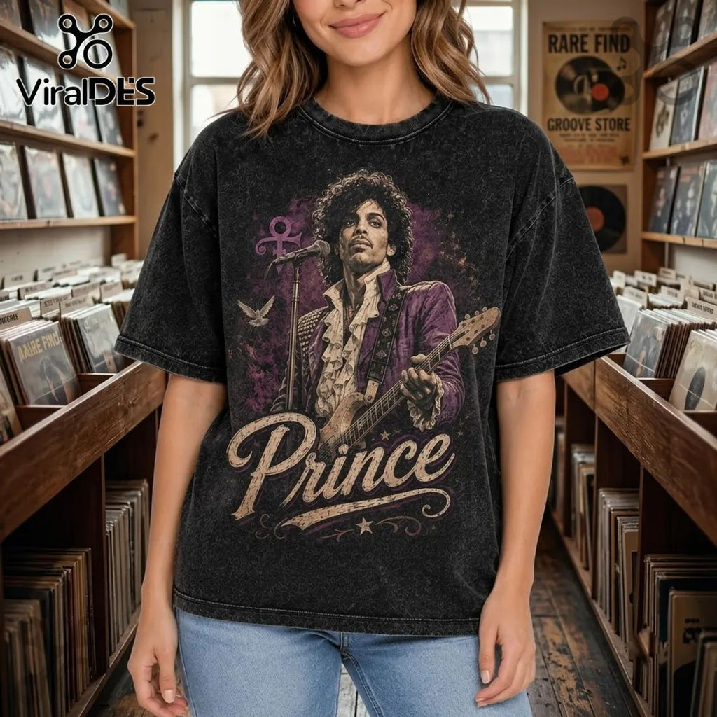 Prince Minneapolis Legacy Vintage Acid Wash T-Shirt