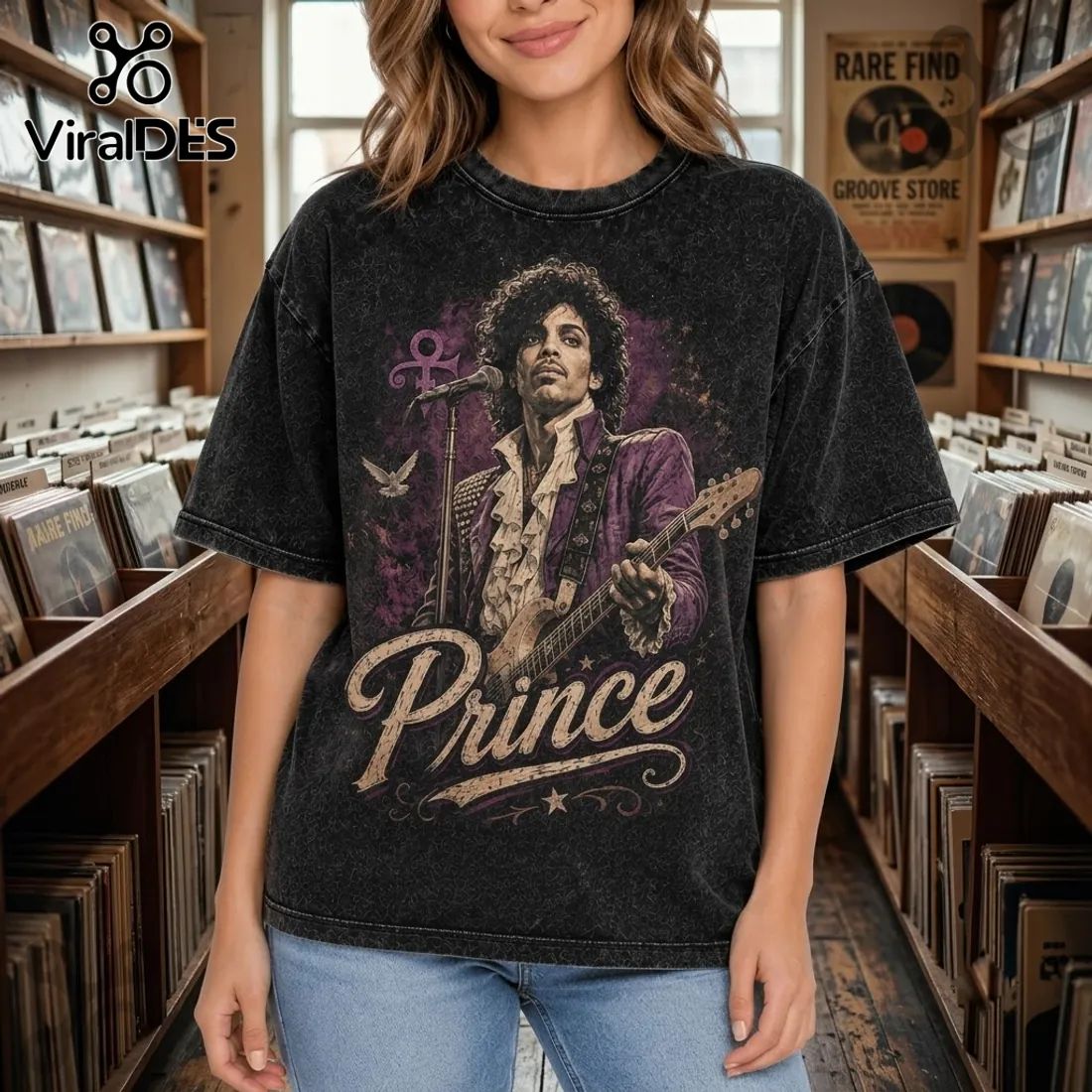 Prince Minneapolis Legacy Vintage Acid Wash T-Shirt