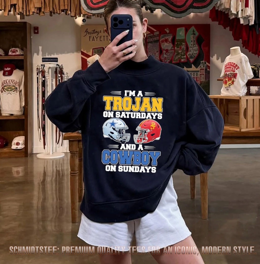 I’m a Trojan on Saturdays and a Cowboy on Sundays shirt