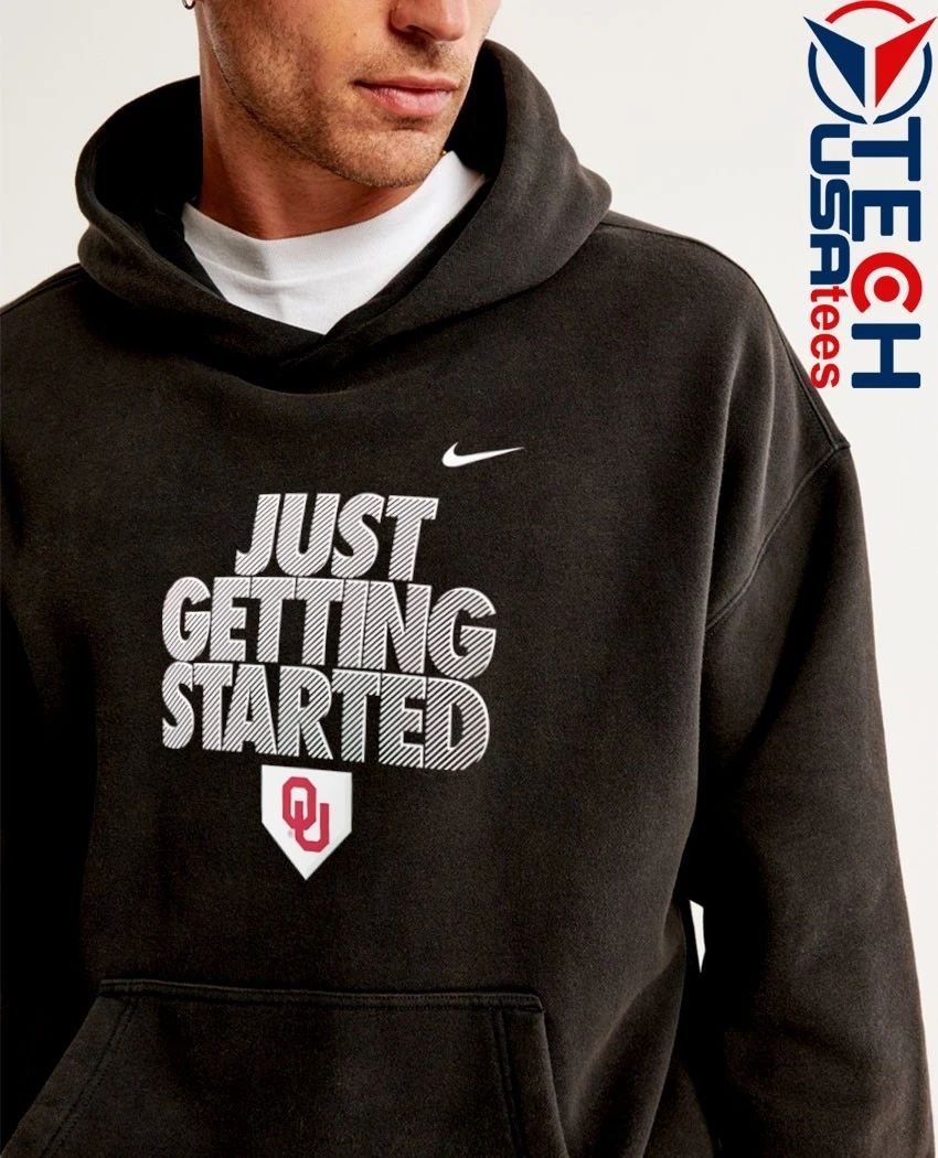 Just Getting Started Crimson Oklahoma Sooners 2026 NCAA Baseball Men’s College World Series shirt