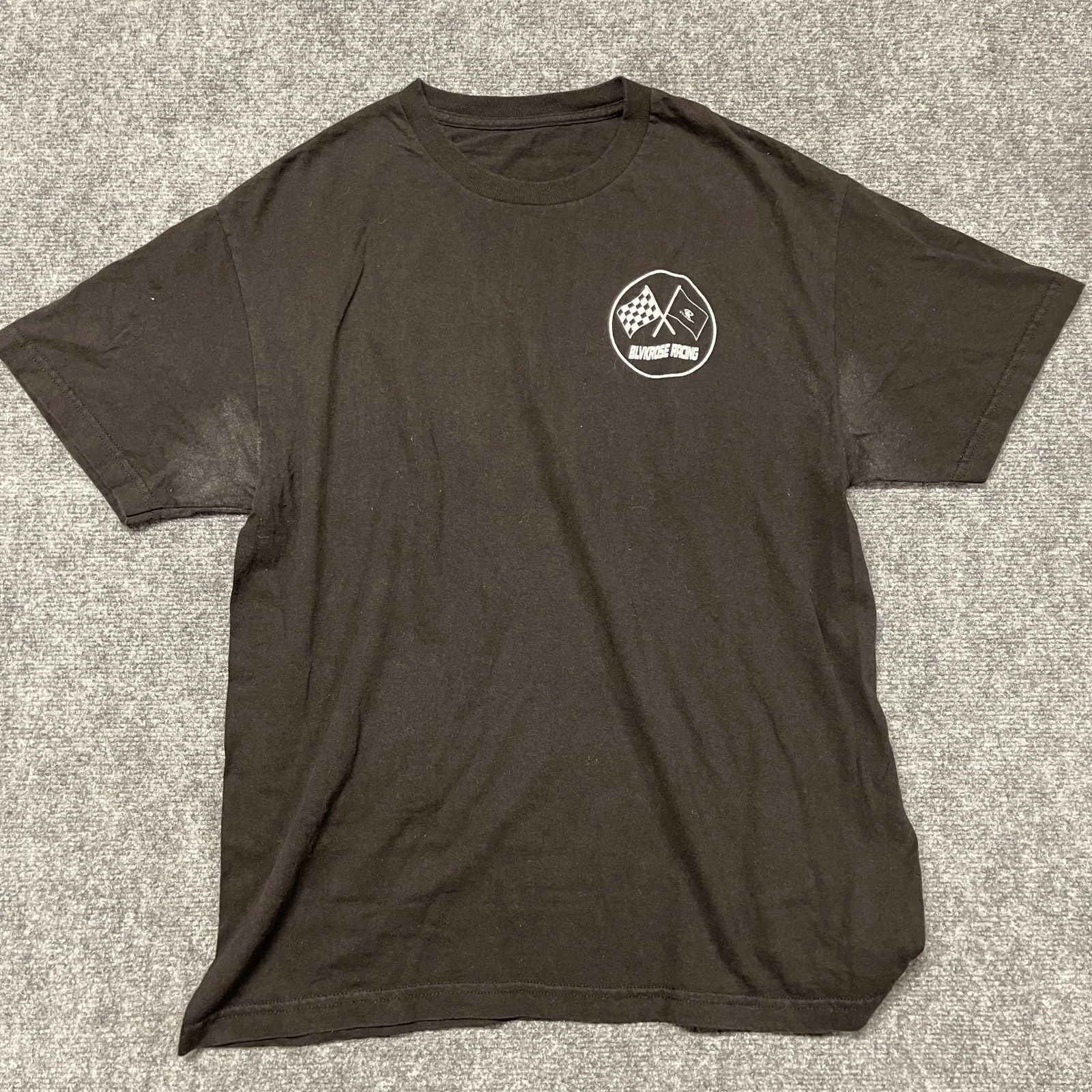 Mardin Farms Blvkrose Racing T Shirt Mens Black Graphic Print Streetwear Casual