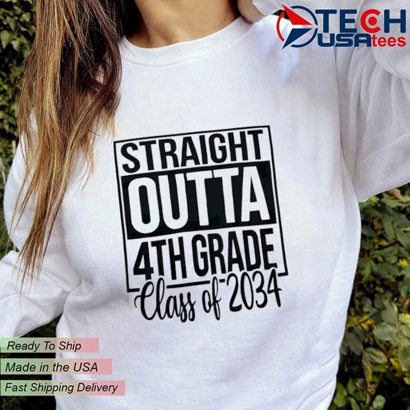 Straight Outta 4th Grade Class of 2034 shirt