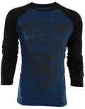 American Fighter Mens Long Sleeve Shirt HERZING Premium Athletic Black