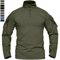 Men's Hiking T-Shirts 1/4 Zip Pullover Casual Shirts Long Sleeve Field Work Tops