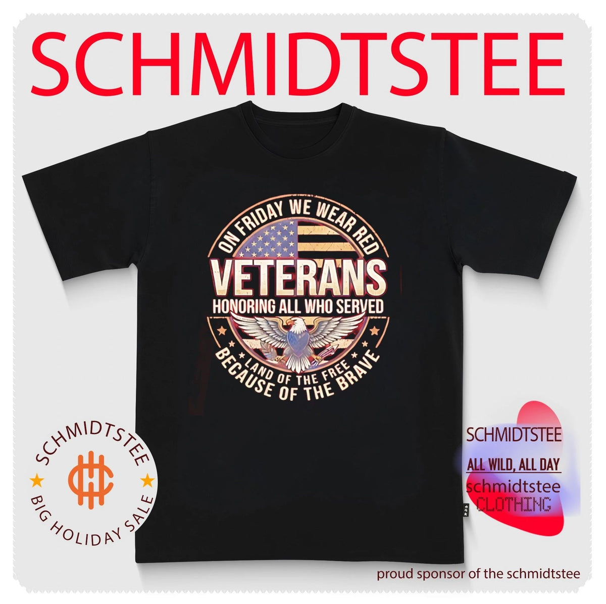 2026 On Friday We Wear Red Veterans Honoring All Shirt