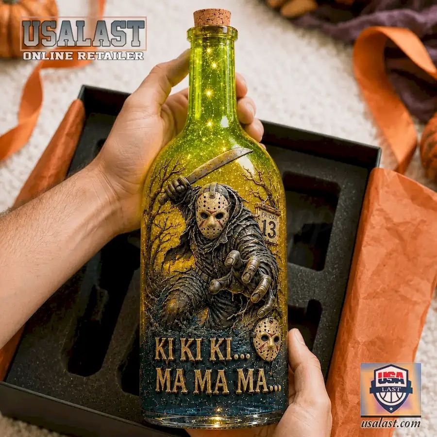 Jason Voorhees Halloween Decor Bottle Lamp