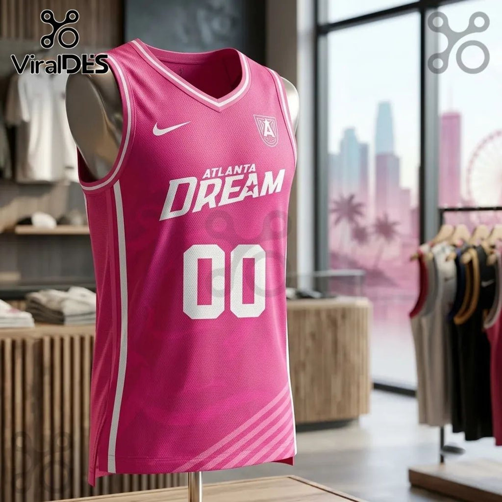 Atlanta Dream Pink Breast Cancer Awareness Basketball Jersey