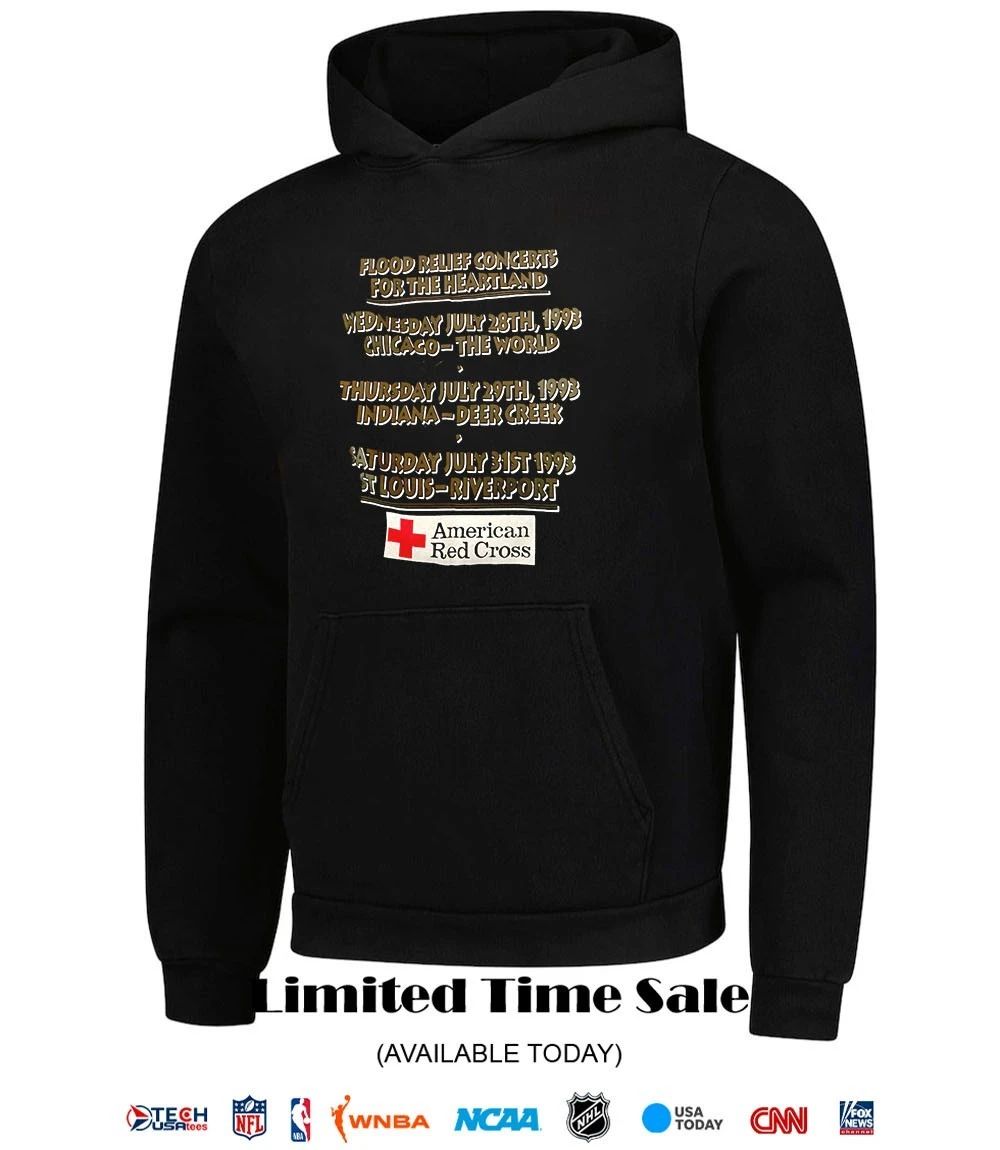 Flood Relief Concerts for The Heartland Wednesday July 28th 1993 Chicago-the World American Red Cross shirt