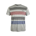 Quiksilver Mens Striped T Shirt Casual Skate Streetwear Gray Size L