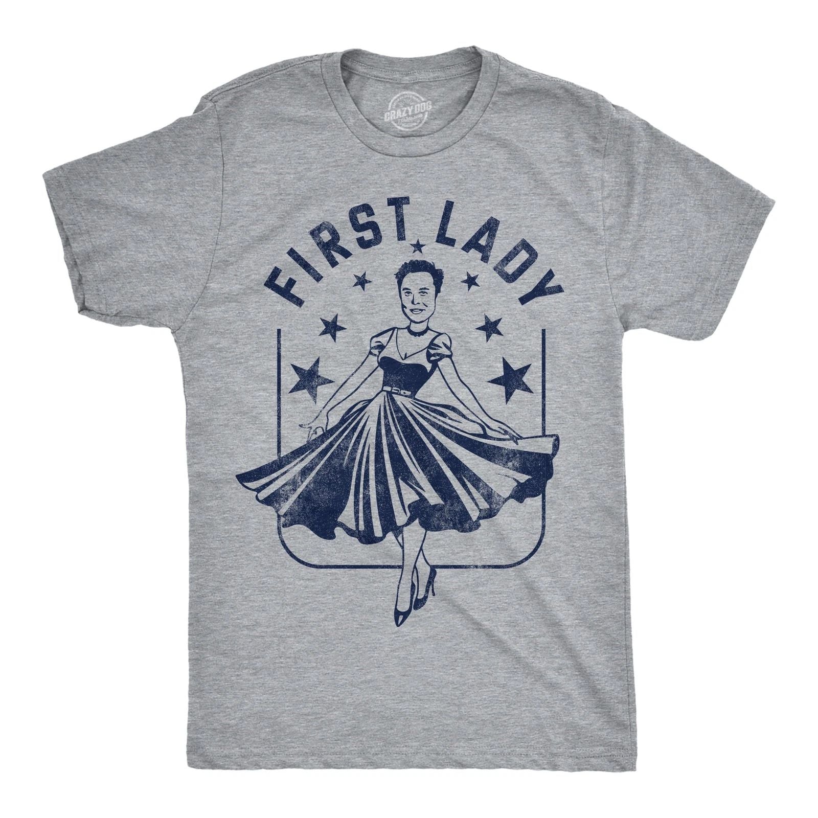 Mens Funny T Shirts First Lady Elon Sarcastic Political Graphic Novelty Tee for
