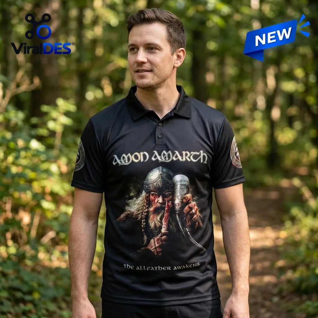 Amon Amarth The Allfather Awakens 2026 Tour Polo Shirt