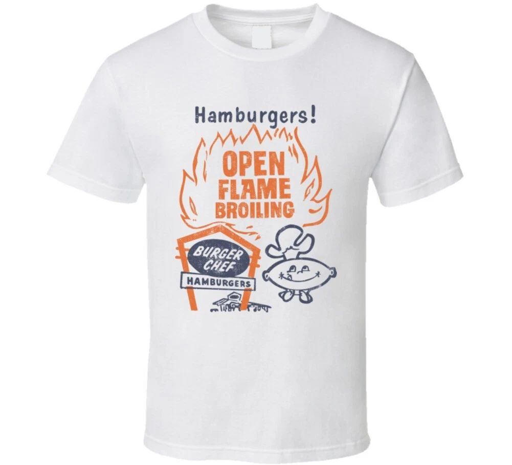 Burger Chef Foodie Food Fan Vintage Worn Look T Shirt