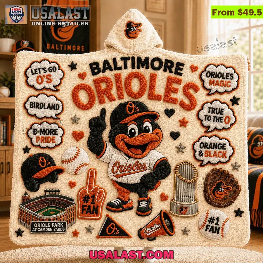 Baltimore Orioles Limited Edition Hooded Blanket
