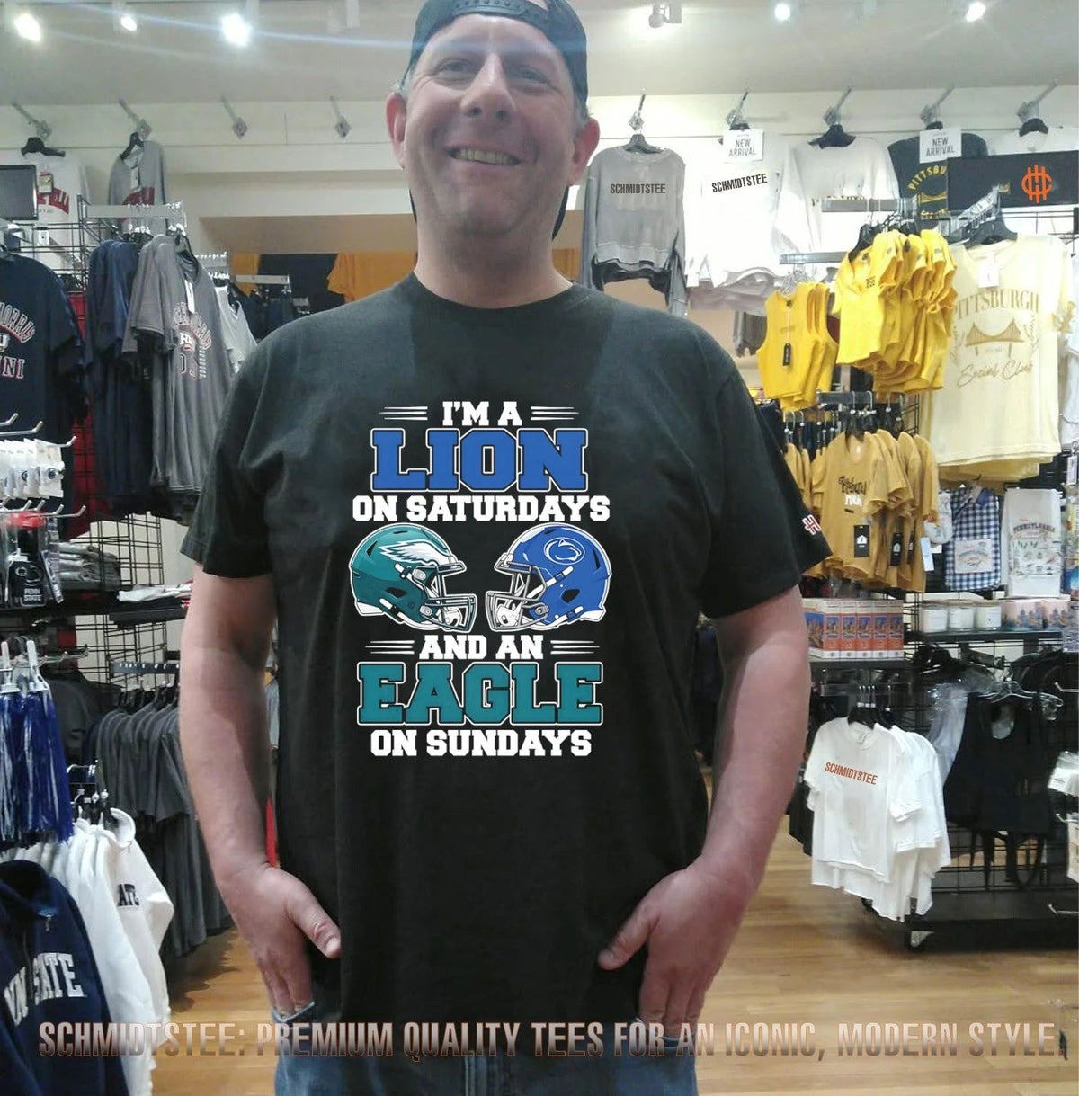 I’m a Lion on Saturdays and an Eagle on Sundays Football Fan shirt