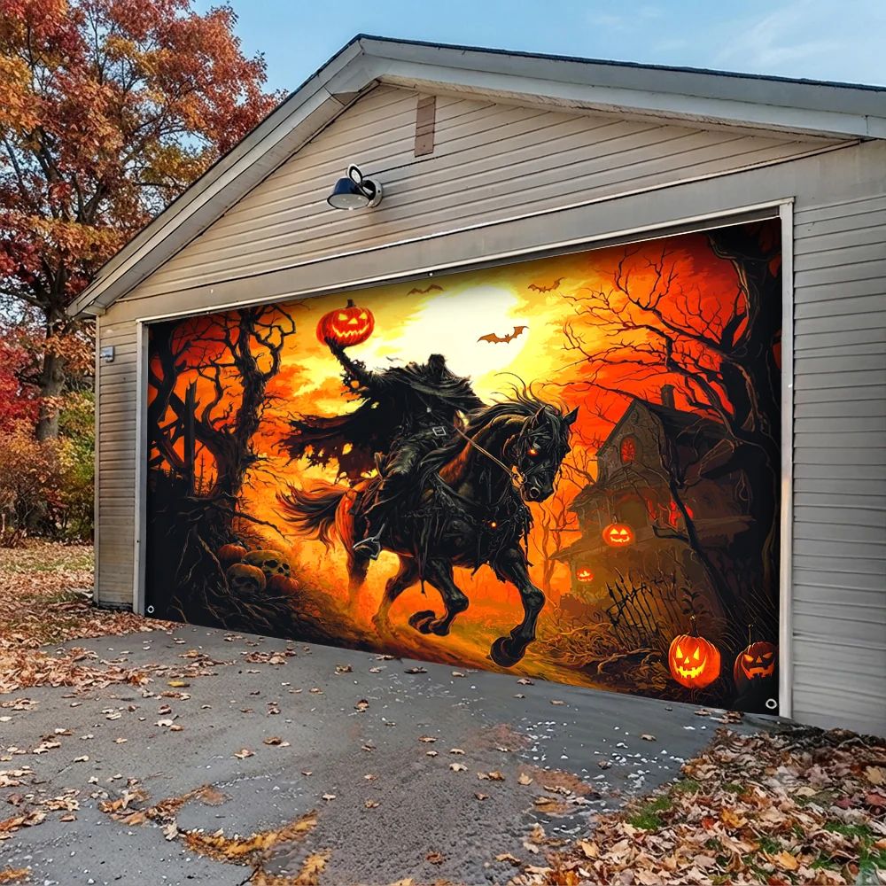 Headless Horseman’s Halloween Garage Door Banner