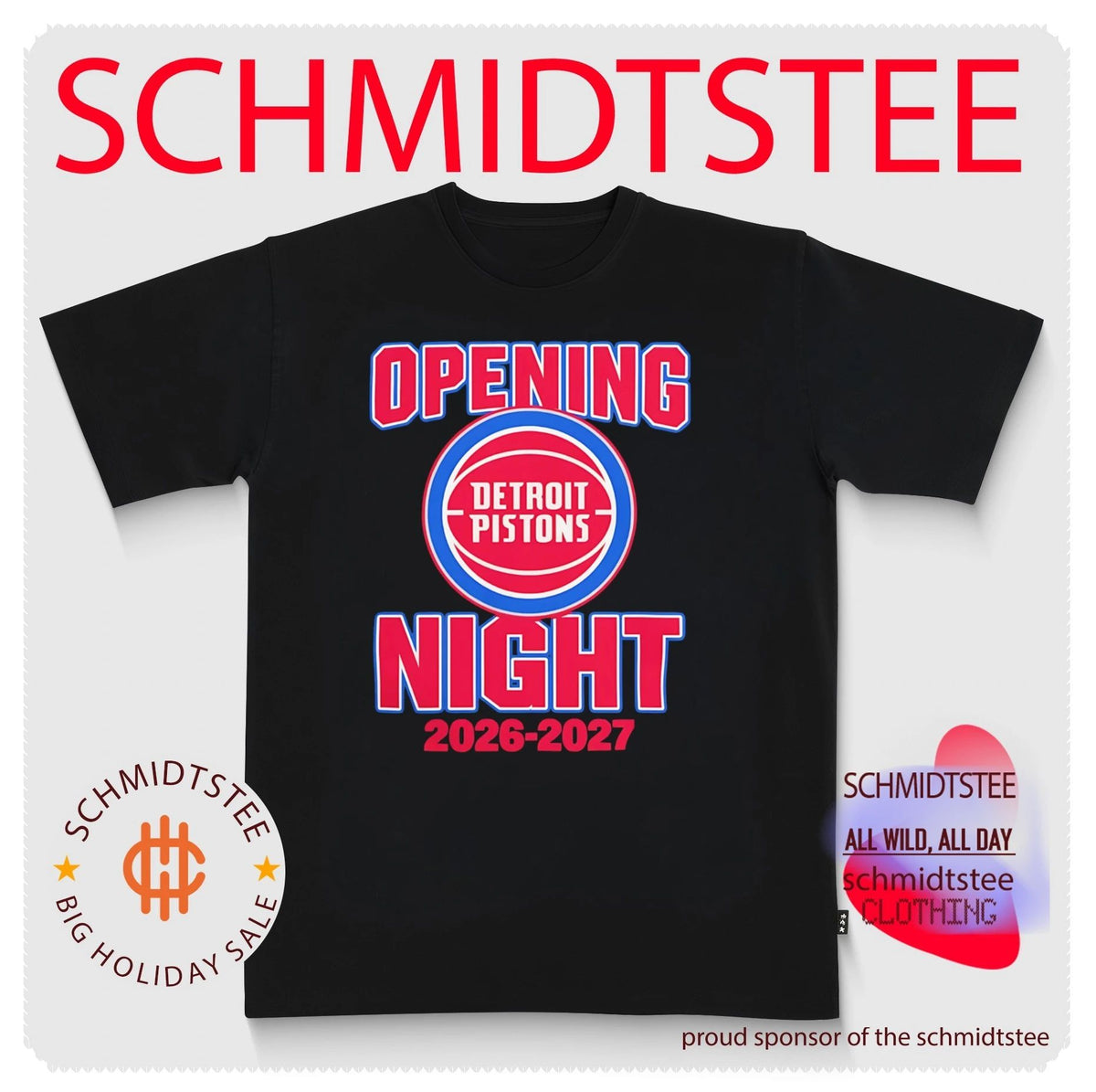 Detroit Pistons NBA Opening Night 2026-2027 shirt