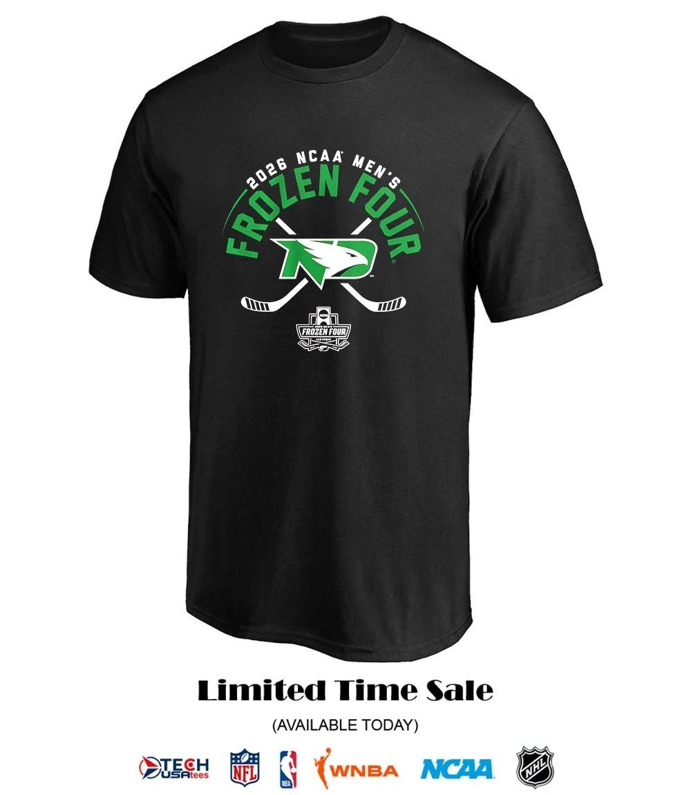 North Dakota Fighting Hawks 2026 NCAA Men’s Hockey Frozen Four shirt