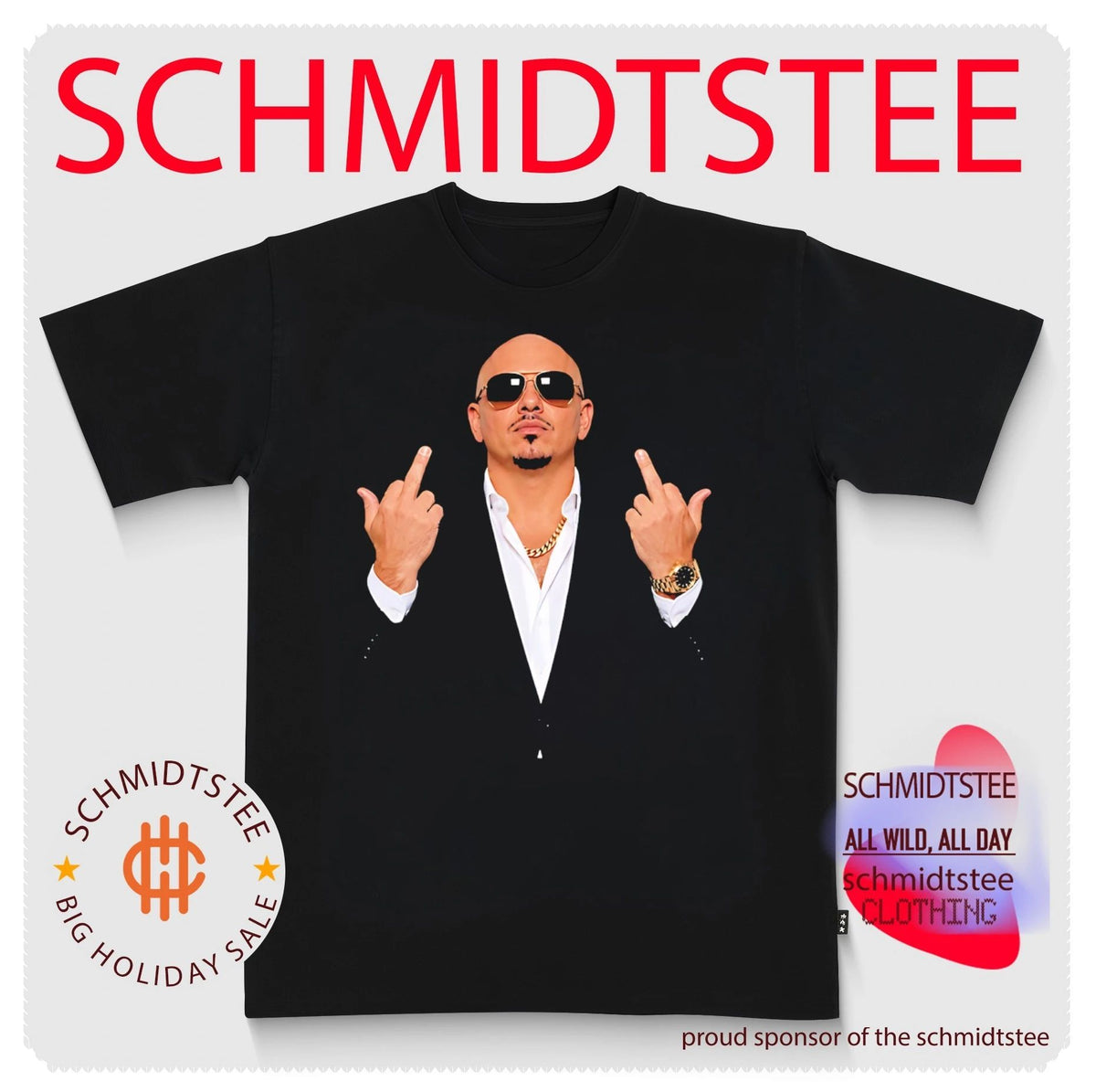 Pitbull double middle finger shirt