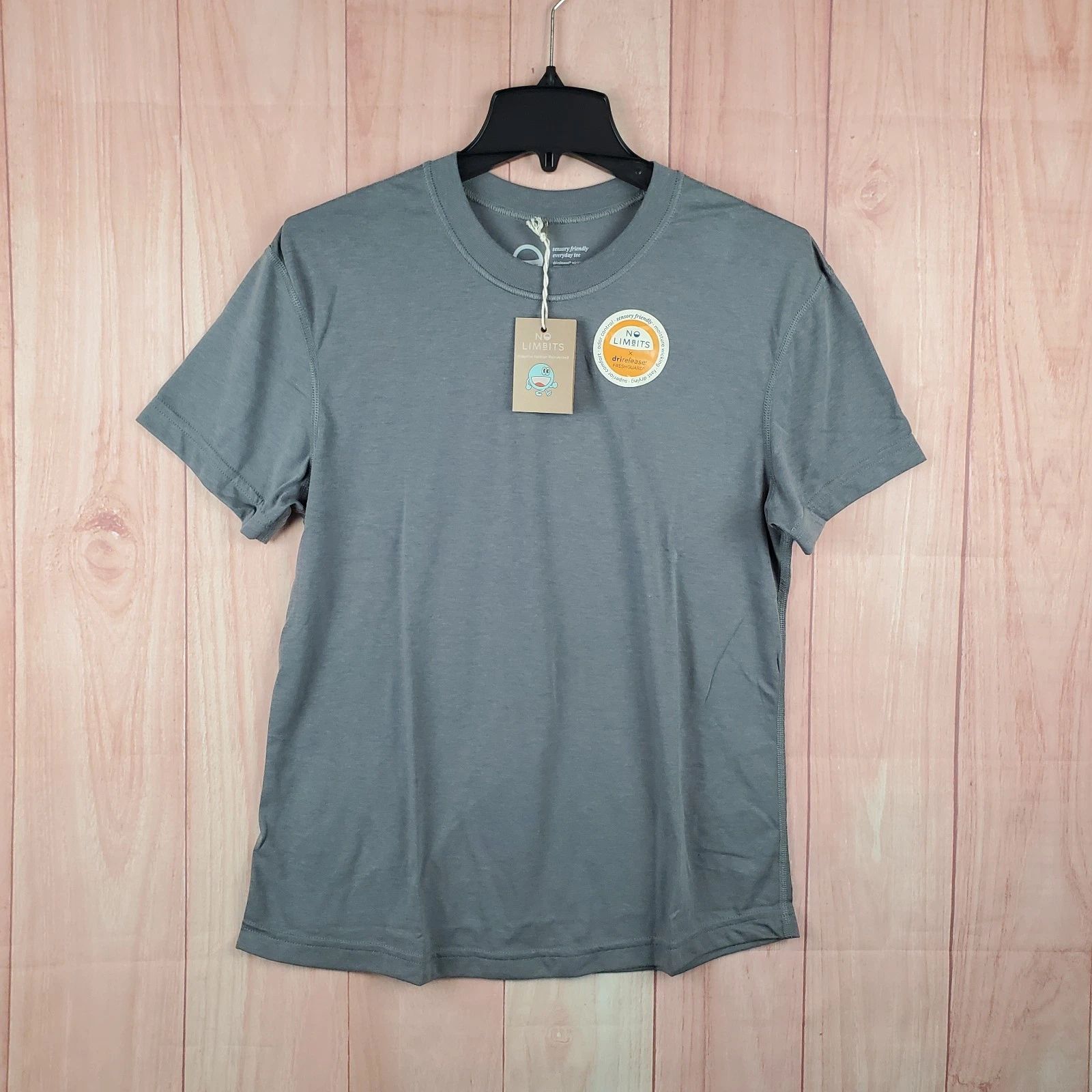 No Limbits Adaptive Sensory T Shirt Mens Medium Gray Moisture Wicking Freshguard