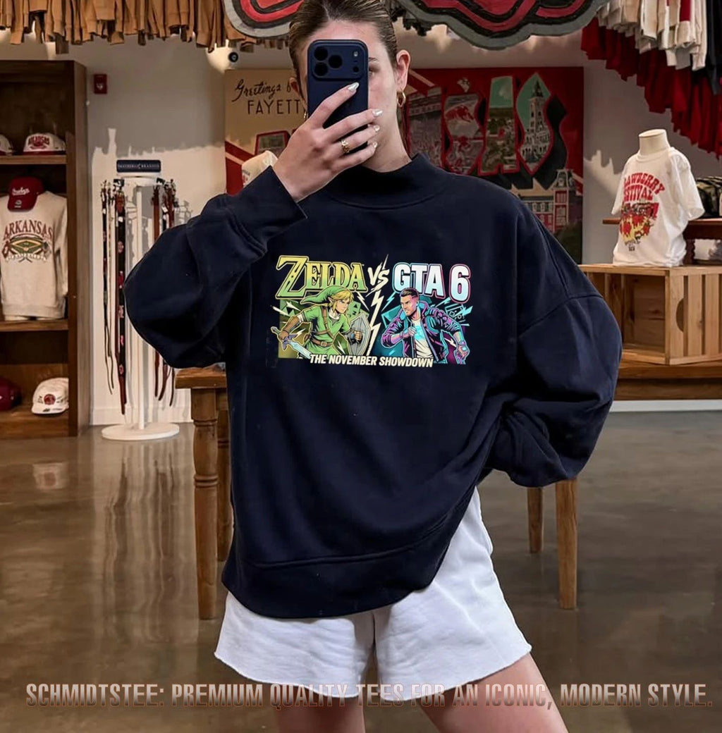 Zelda vs GTA 6 November Gaming Showdown shirt