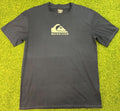 Quiksilver Surfing T Shirt Mens L Black EV Comp Logo Cotton Streetwear Outdoor