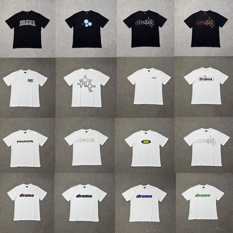 Drama Call Unisex Street Hip-Hop Loose Casual Round Neck Short Sleeved T-Shirt