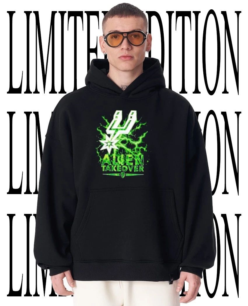 Alien Takeover San Antonio Spurs Basketball Victor Wembanyama lightning shirt