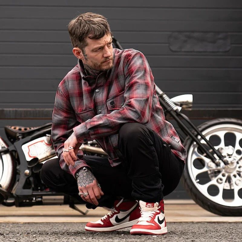 BOBHEAD Casual Shirt “Venom” – Skull Logo Cotton Shirt with YKK Zip