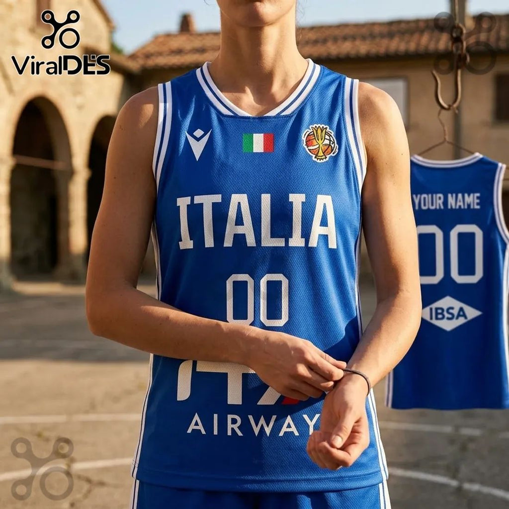Italy Basketball 2026 FIBA Women’s World Cup Blue Jersey