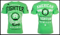 AMERICAN FIGHTER Neon Green FLY BY Athletic Graphic T-shirt NWT