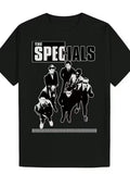 Men'S Casual Summer T-Shirt - "The Specials" Band Graphic, Black & White Design,