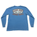 Ron Jon Surf Shop Mens Large L Blue Orange Beach Long Sleeve Cotton Crew Neck