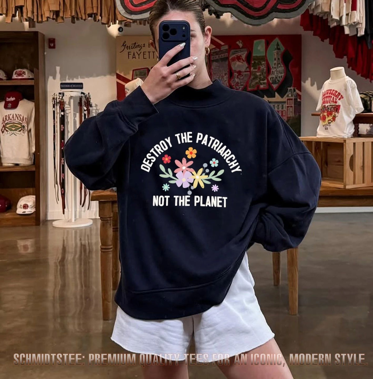 Destroy the patriarchy not the planet shirt