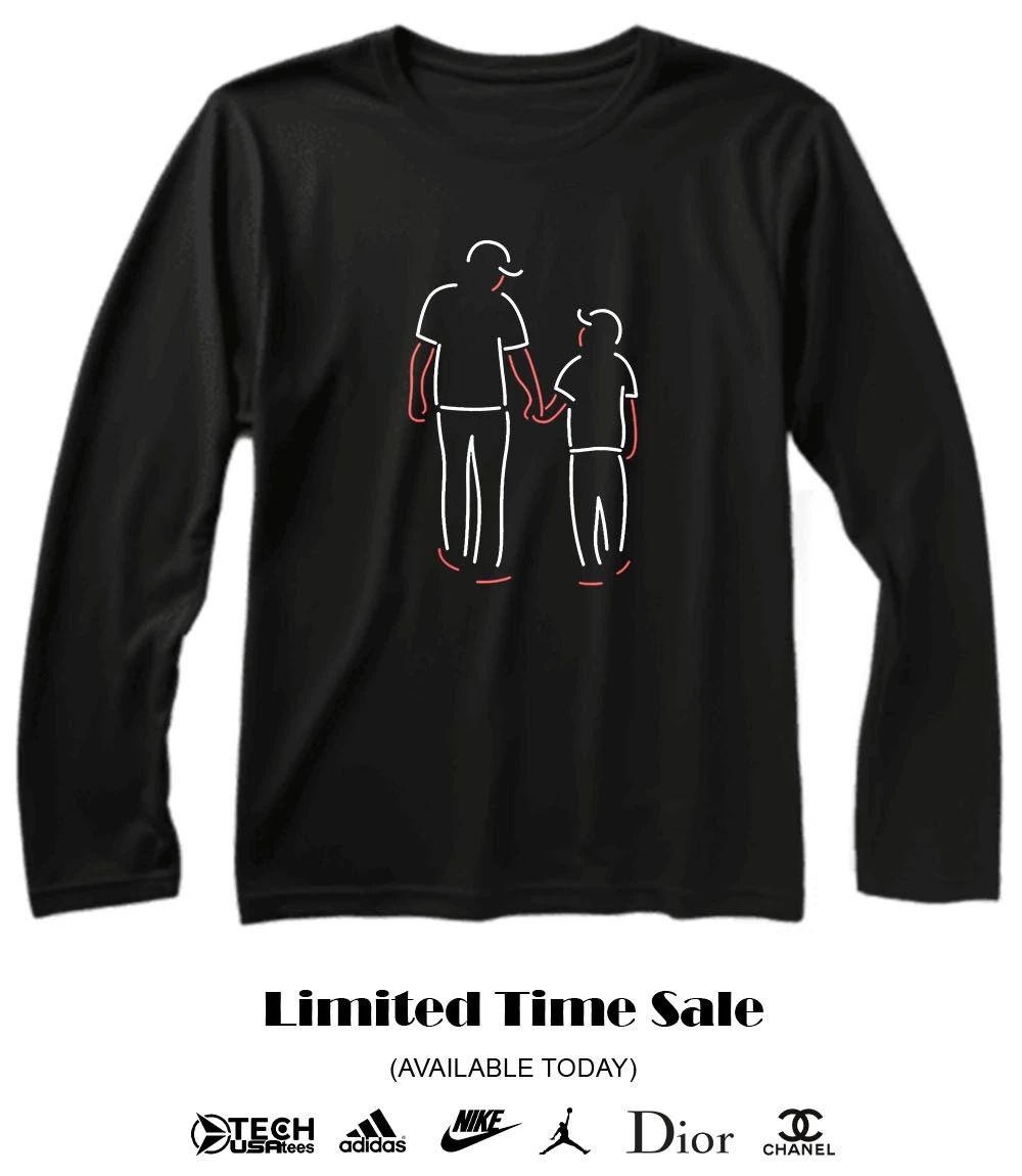 Father son neon shirt