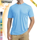 Men's UPF50+ Short Sleeve Fishing Shirts Skin Protection Swim Shirts Casual Tops