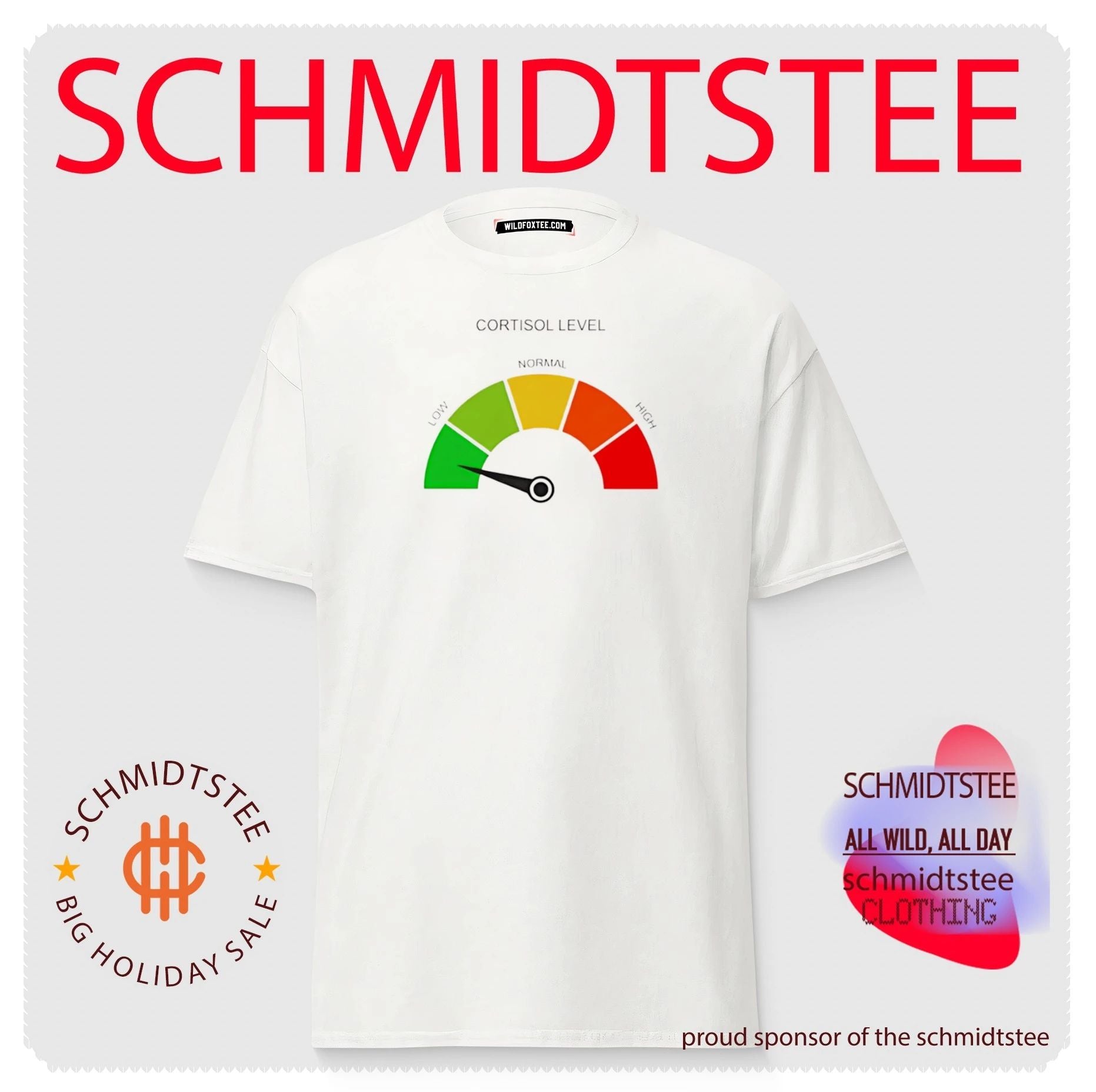 Low Cortisol Level low graphic shirt