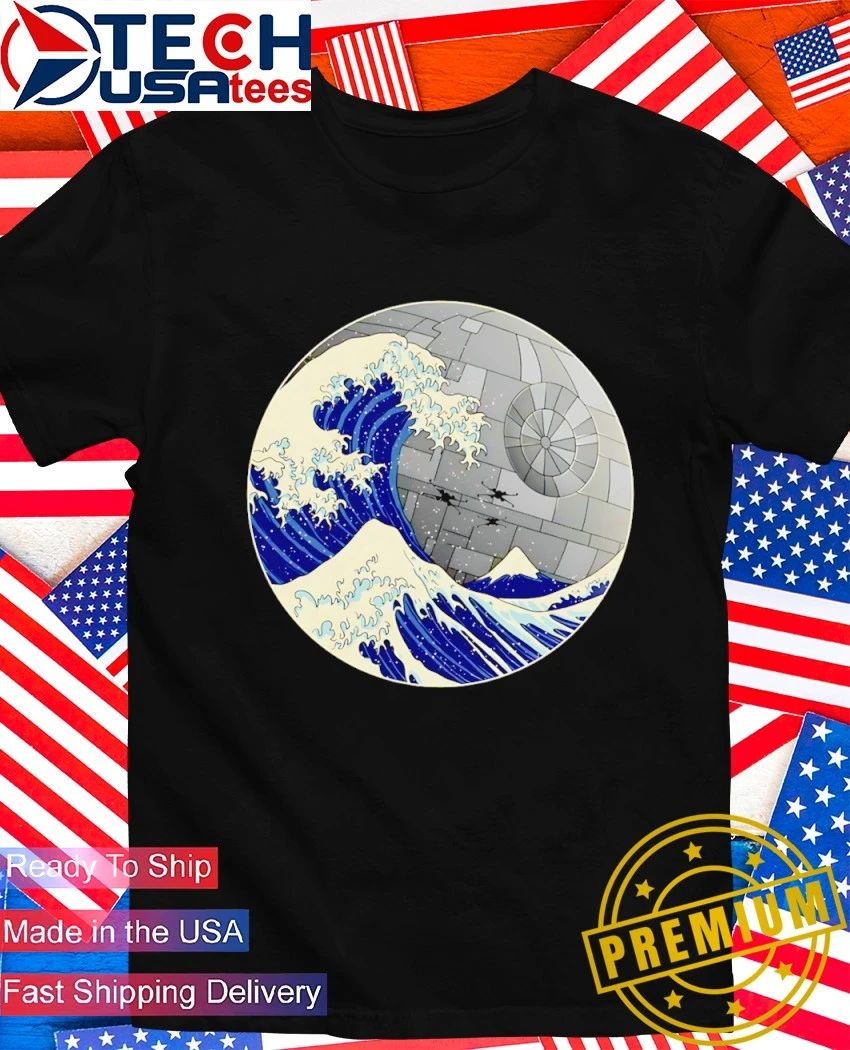 Death Wave The Great Wave off Kanagawa x the Death Star shirt