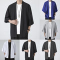 Stylish Men's Kimono Coat Loose Fit Cardigan Japanese Yukata Outerwear