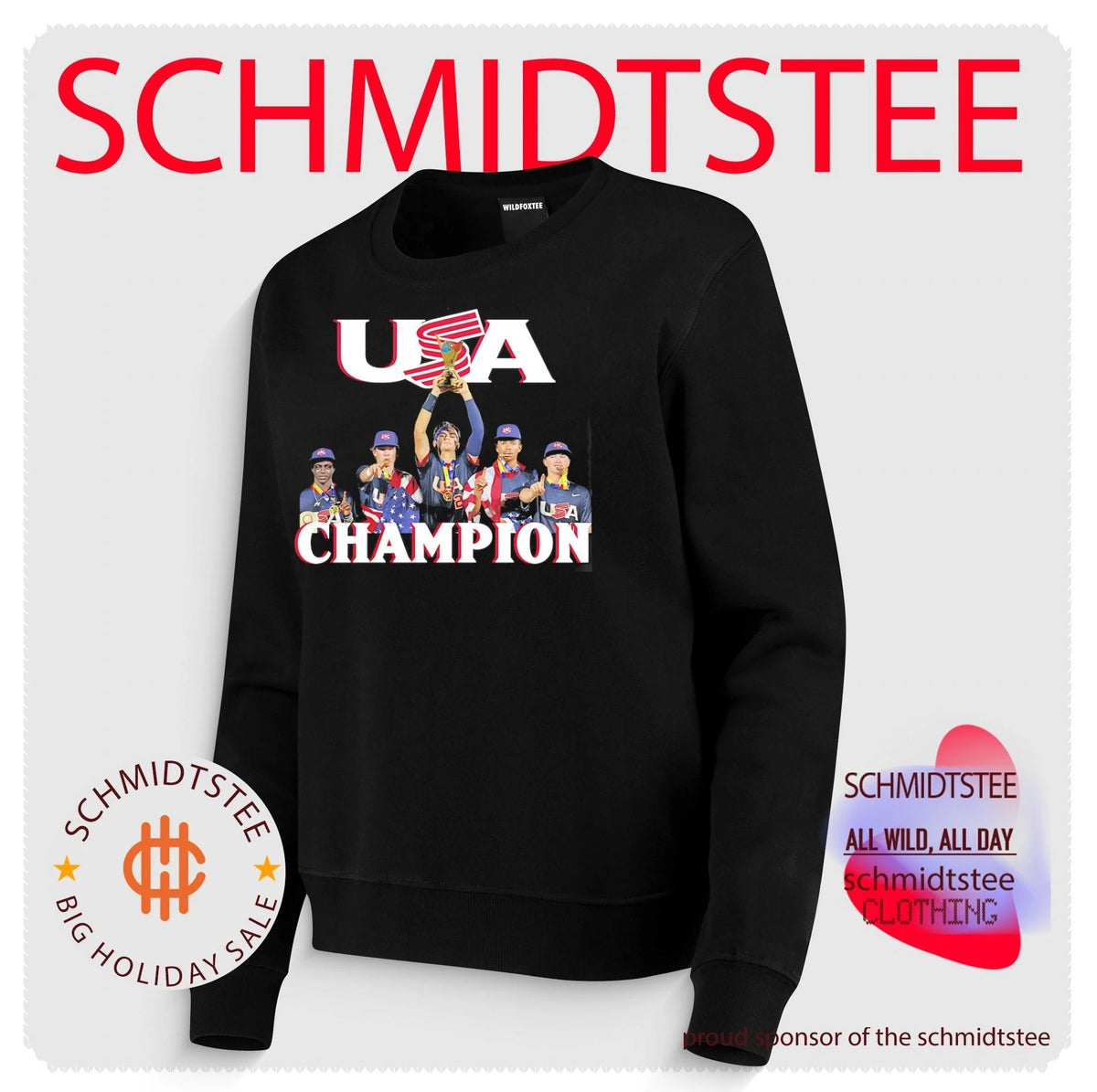 USA Baseball Champion players trophy shirt