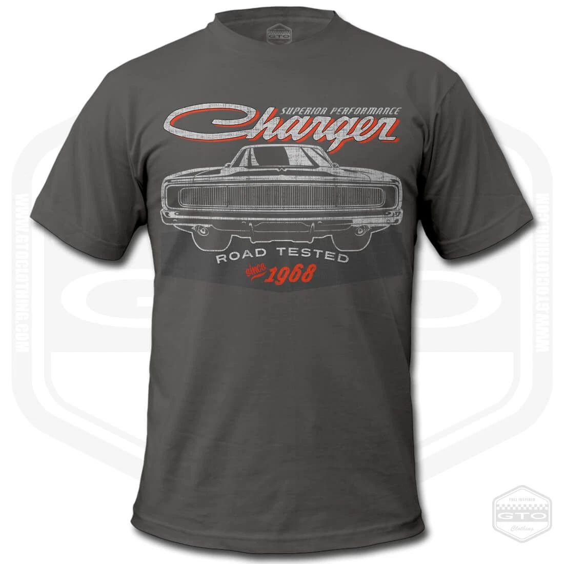 1968 Charger Road Tested T-Shirt Men American Muscle Car Fan Art