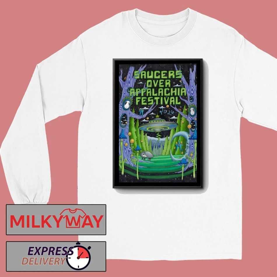 Saucers Over Appalachia Festival Jun 13 2026 In Bristol VA Poster shirt